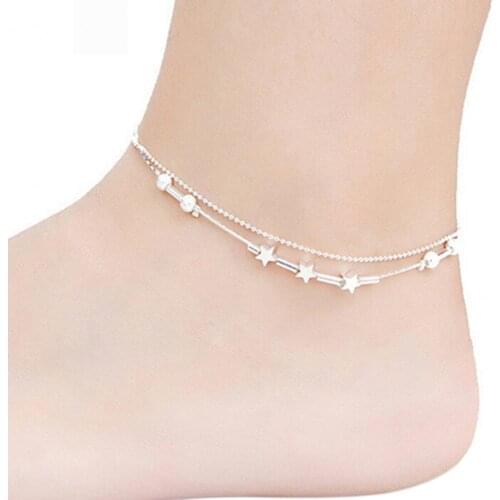 Women Star Heart Beads Ankle Bracelet Barefoot Sandal Anklet Foot Jewelry Leg New Anklets On Foot Ankle Bracelets For Women