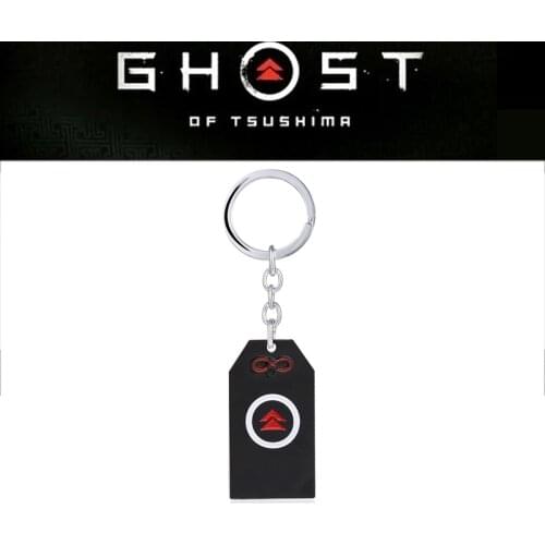 Game Ghost of Tsushima Keychain Car Bag Charm Key Chain Ring Pendant sakai jin Gomamori Keyring Key Holder Accessories Jewelry
