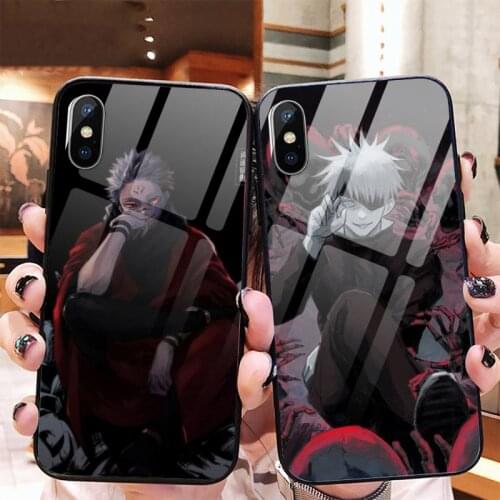 Jujutsu Kaisen Phone Case Tempered glass For iphone 11 12 PRO MAX X XS XR 5C 6 6S 7 8 plus