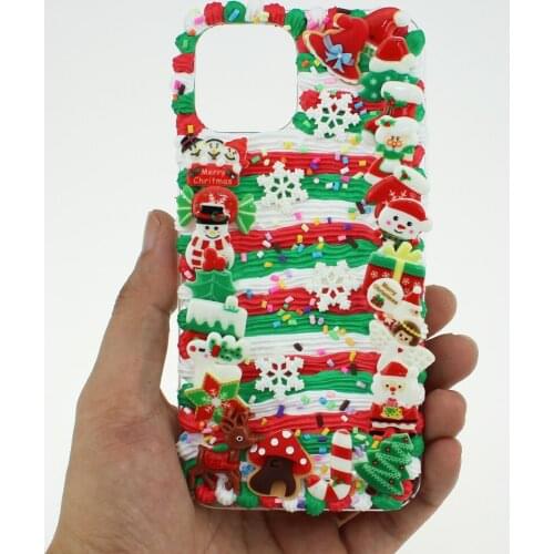 Handmade Christmas present Phone case for iphone 12 Pro Max 11 13 Mini X XS XSMAX XR SE2020 7 8 Plus apple cover Santa Claus