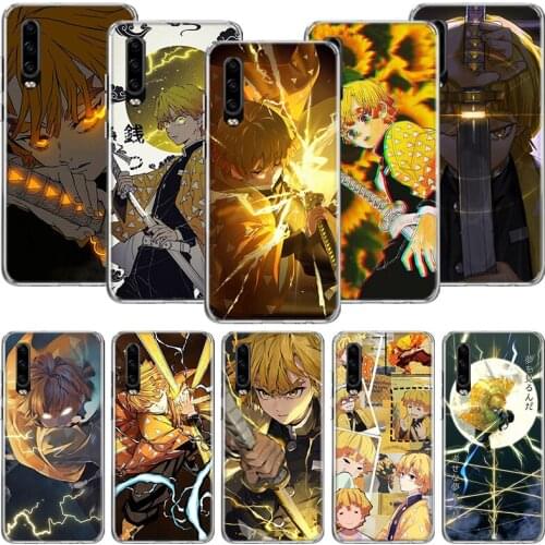 Demon Slayer Agatsuma Zenitsu Phone Case For Huawei P30 P40 P20 P10 Mate 20 10 30 Lite Pro P Smart Z Plus Printing Cover Coque S