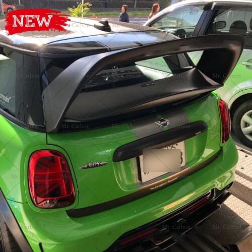 FOR F54 F55 F56 F57 MINI WRC STYLE CARBON FIBER ROOF WING TRIM BODY KIT TUNING PART FOR F56 F55 FRP REAR GT SPOILER RACING
