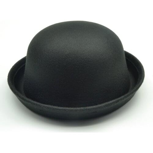 Little girls fedora hat Dome cap Children dress hats Kids caps felt hats wool felting Bowler caps