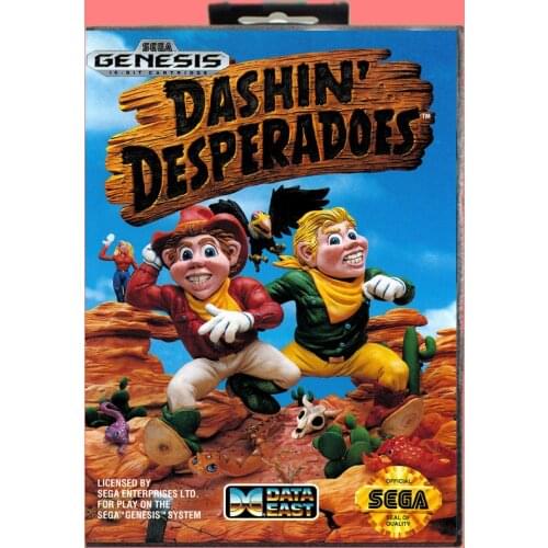 Dashin Desperados 16 Bit MD Game card with Retail Box For Sega Genesis & Mega Drive