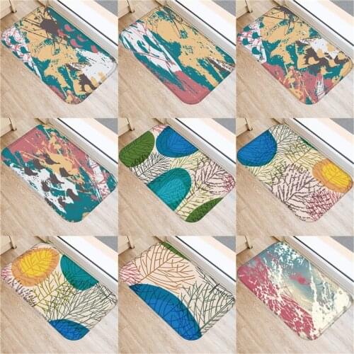 Leaves Graffiti Floor Mat Entrance Doormat Floor Rug Anti-slip Door Mat Bathroom Kitchen Mat Kitchen Carpet Home Decor