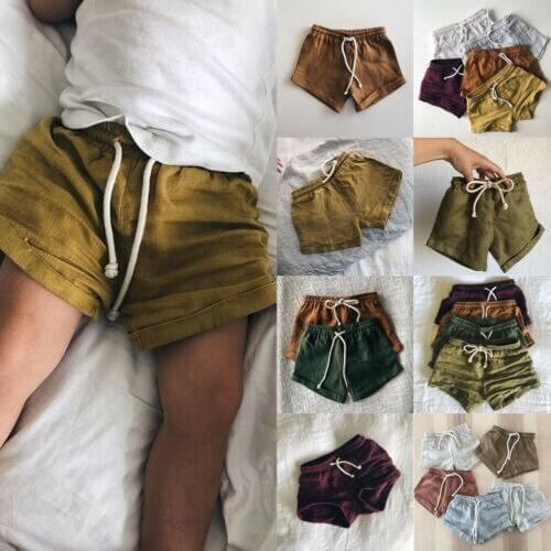 Summer Baby Toddler Boys Girls Cotton Shorts PP Kids Harem Pants Short Bottoms
