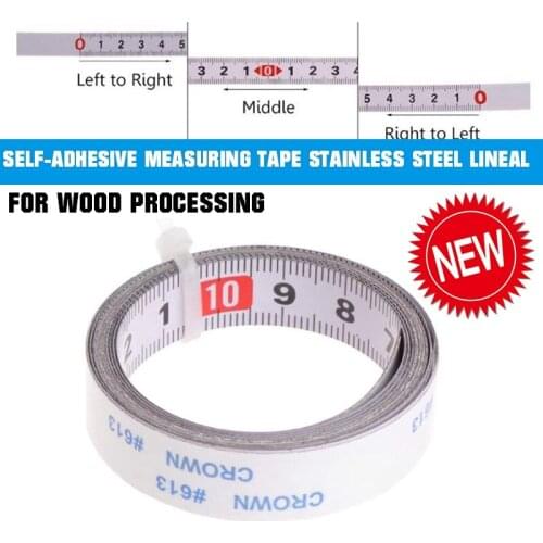 Self Adhesive Metric Tape 1/2/3/5M Miter Track Measure Stainless Steel Ruler Woodworking Tools Wear-Resistan Ruler