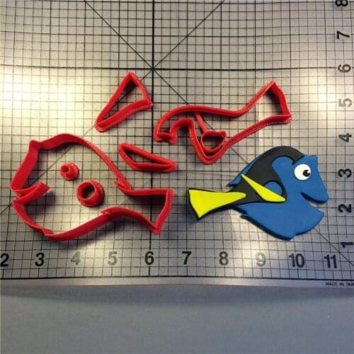 Cute Cartoon Fish Cookie Cutter Kitchen Baking Supplies Home DIY Cake Icing Decoration Kit 3D Printed Custom Seal