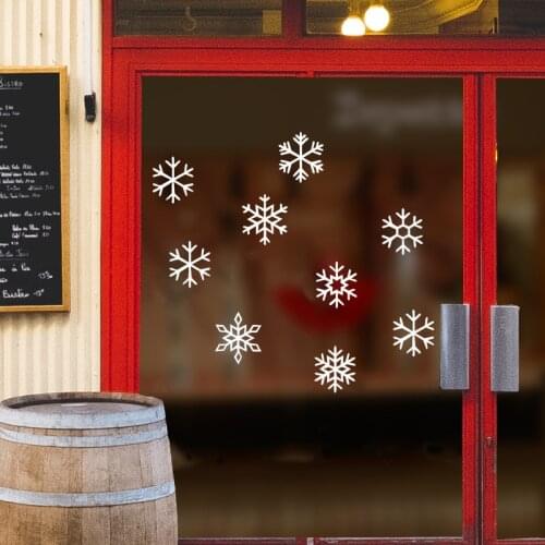 Snowflake Dots Wall Stickers Christmas New Year Decoration Childrens Room Window Porch Art Mural Peel & Stick Vinly Wall Poster