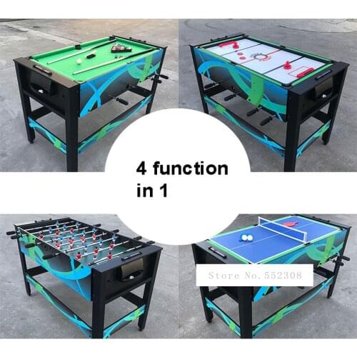 4 Function in 1 Table Set Billiard/Ice Hockey/Football/Table Tennis Table Indoor Sport Game Leisure Multifunctional Table