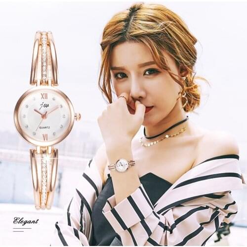 New Womens Watches Luxury Decoration Bracelet Ring Fashion Branded Girl Stainless Steel Jewelry Watch Elegant Clock Cheap Sale