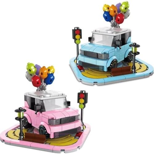 New mini car Chinese brand Wuling Hongguang mini building blocks with driver children’s puzzle assembling toy gift