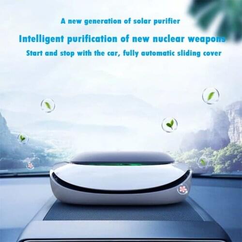 New Solar Car Air Purifier Car Removes Formaldehyde PM2.5 Odor Anion Oxygen Bar Purifier For Home Office Air freshencer