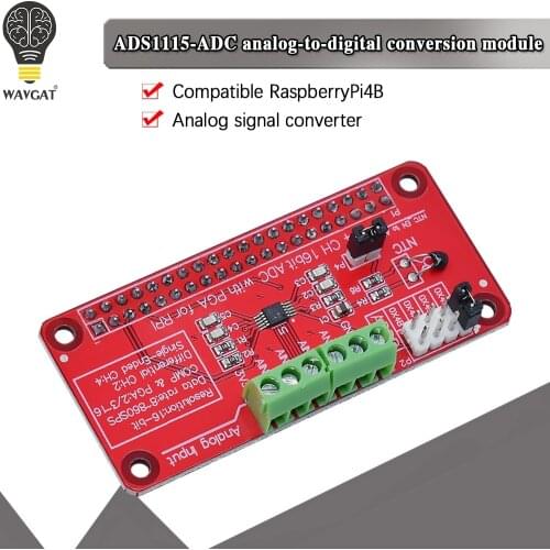 Official 3.3V ADS1115 ADC Module for Raspberry Pi 3/2 / B + / I2C RPI ADS1115 ADC Analog to Digital Converter for arduino