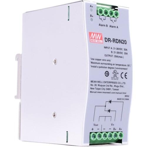 Original Mean Well DR-RDN20 meanwell 30V MAX DC 20A Power Supply Redundancy Module