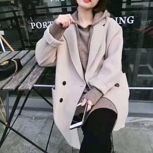 Wool Coat Women Autumn Winter Coat Women Double Side Jacket Elegant Windbreaker Abrigos Mujer Invierno 2020 YY1122