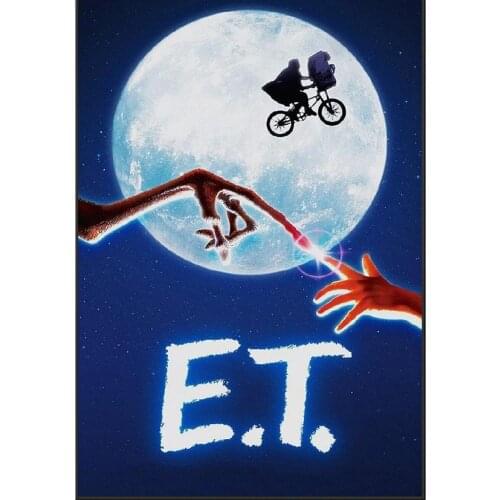 Full Square/Round Diamond Painting Cartoon movie E.T Poster 5D DIY Diamond Embroidery Art Kit Home Decor gift FH078