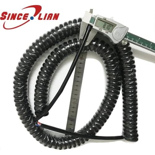 Spring Cable Electronic Hand Wheel Spring Signal Wine Power Cable Cord 3 Core 1.5mm2 OD 8MM Extensible Wire