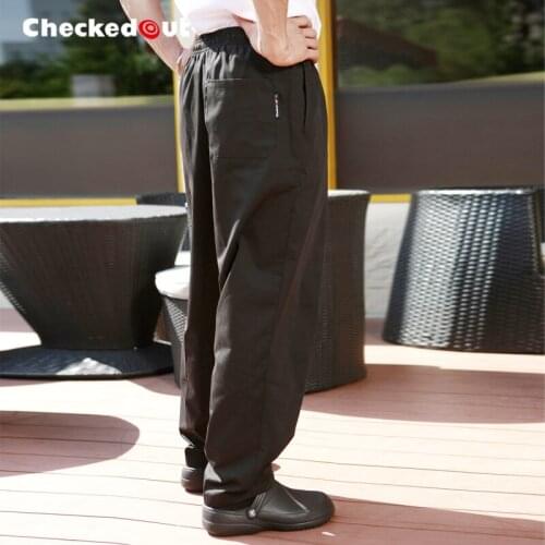 Brands checkedout Chefs Work Pants Hotel Restaurant Waiter Overalls Clothes Waiter Pants Chefs Work Pants