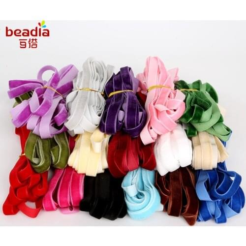 Width 10mm (3/8 ") 5yards/pack Sewing Wedding Party Band Handmade Christmas Decoration Velvet Ribbon Craft Supplies