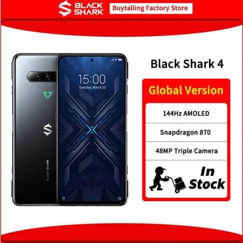 Global Version Original Black Shark 4 5G Gaming MobilePhone 6.67 inch 144Hz AMOLED Snapdragon 870 Octa Core 48MP Triple Camera