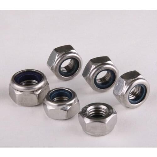 5PCS Special 304 Stainless Steel Nylon Locknuts / Self-Locking Nut / Locknut M10 GB889