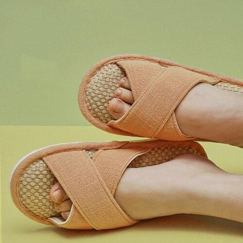 Japanese summer linen slippers, home slippers, mens and womens beach slippers, indoor linen slippers shoes for women sandals