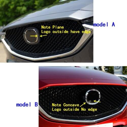 Car Cover Detector ABS Trim Front Logo Decorative Mark Grid Grill Grille 1pcs For Mazda CX-5 CX5 2nd Gen 2017 2018 2019 2020