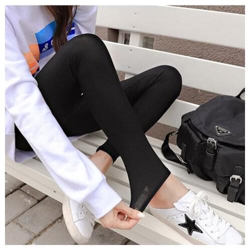 2019 summer thin models outer wear leggings Slim was thin stretch pants big yards female feet pants wild