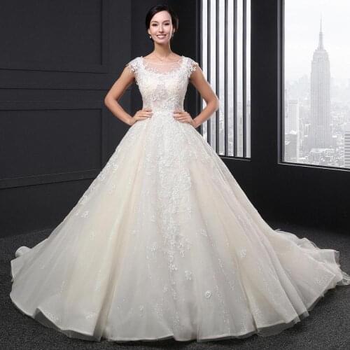 SL-006 wedding dress 2020 long ivory lace backless elegant invitada corset civil simples femme vintage mariage célébrité robes