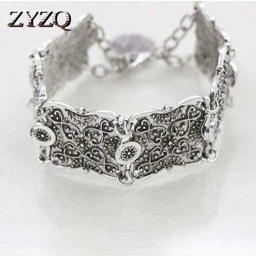 ZYZQ Heavy Metal Stylish Bohemia Women Bracelets Vintage Enthic Ancient Coin Shaped Accessories Personality Cool Wrist Bracelets