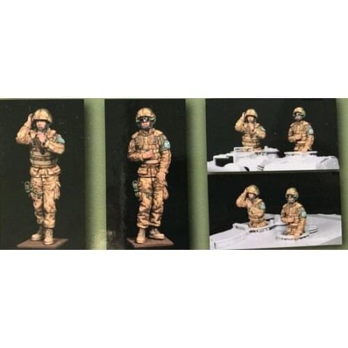 1/35 scale Modern Canadian Armed Force Tank Crew 2 People miniatures Resin Model Kit figure Free Shipping
