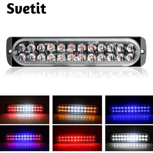 1Pc 12V 24V Car Police Light LED Side Marker Lamp For Truck Trailer Auto Front Rear Bumper Light Dynamic Flash Lamp