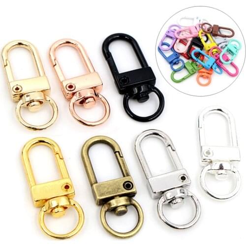 10pcs/lot Lock Shaped Snap Lobster Clasp Hooks Gold Silver Plated DIY Jewelry Making Findings for Keychain Neckalce Bracelet