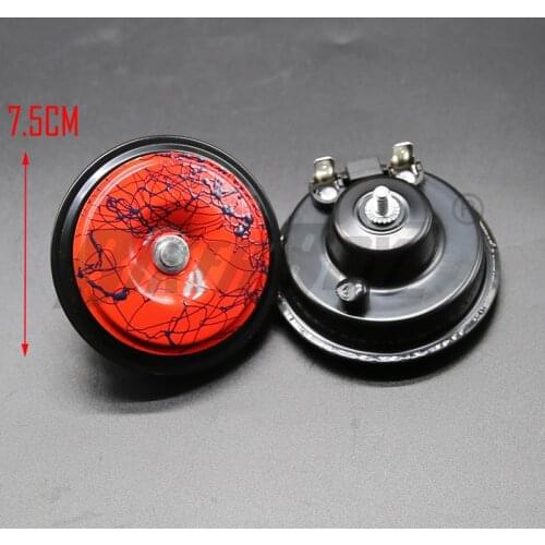 2Pcs Universal Motorcycle Auto Horn Trumpet 12V 110db Moped Dirt Bike Vehicle Scooter Air Horns Motorbike Classic Cool Horn