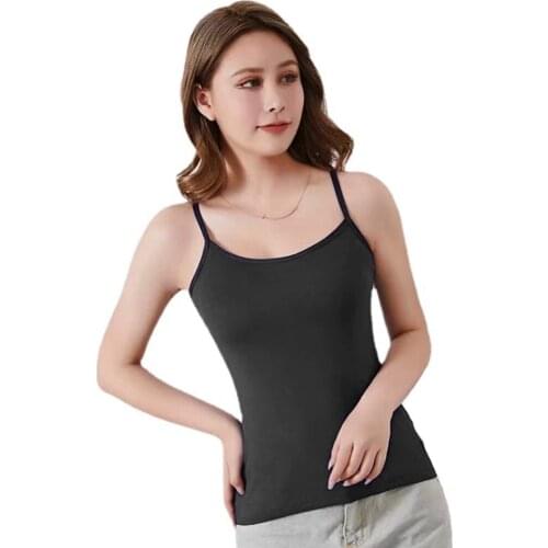 2021 Summer Camisoles Slim Render Sexy Women Adjustable Spaghetti Strap Tank Top Undershirt U Croptops Tank Tops 3 colors