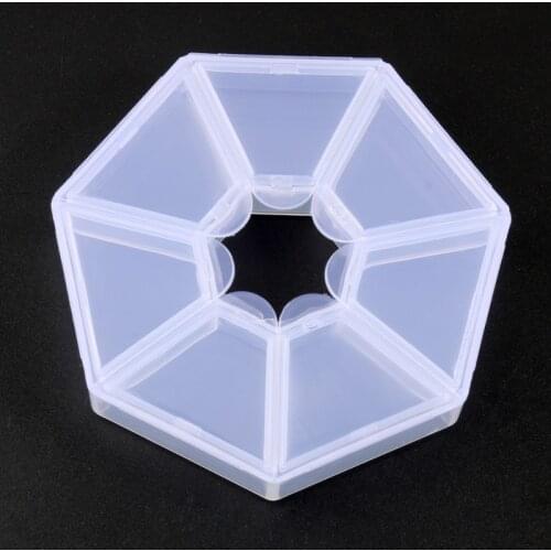 3pcs/lot 8.4*1.75cm Plastic Storage Box for Jewelry Beads Earring Jewelry Container Transparent Rhombus Box Case Accessories