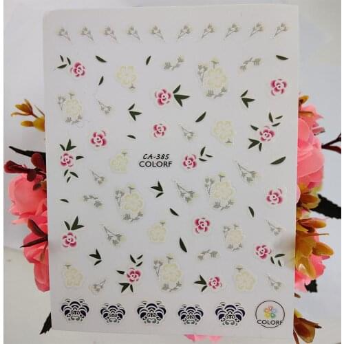 3D Yellow Petals Nail Sticker Small Fresh Self-adhesive Nail Art Decoraciones Foil Decals Manicure Design Accessories on Nails