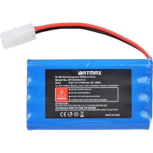 9.6V 2100mAh Battery with Tamiya Connector for RC Car RC Truck RC Airplane RC Boat Traxxas LOSI Associated HPI Kyosho Tamiya Qua