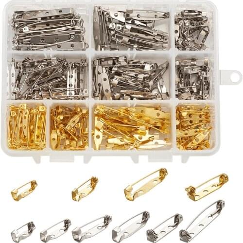 1 Box Mixed Color Iron Brooch Findings Back Bar Pins Safe Lock Brooch Pins DIY Jewelry Findings Jewelry Accessories