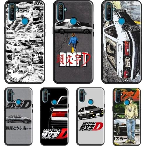 Initial D Car For OnePlus 9 Pro 8 Pro Nord 8T 9R Case For OPPO Realme 8 Pro Q3 6 7 Pro C15 C3 GT Cover