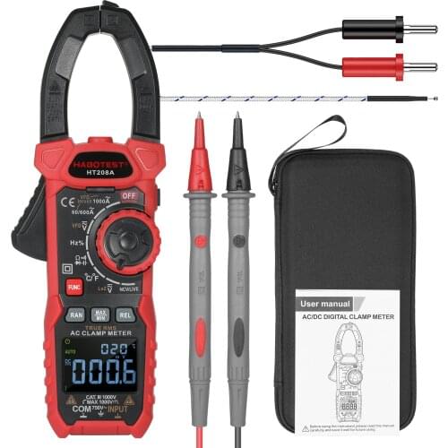 HABOTEST AC Digital Clamp Meter Multimeter Pinza Amperimetrica True RMS High Precision Capacitance NCV Ohm Tester HT208A HT208D