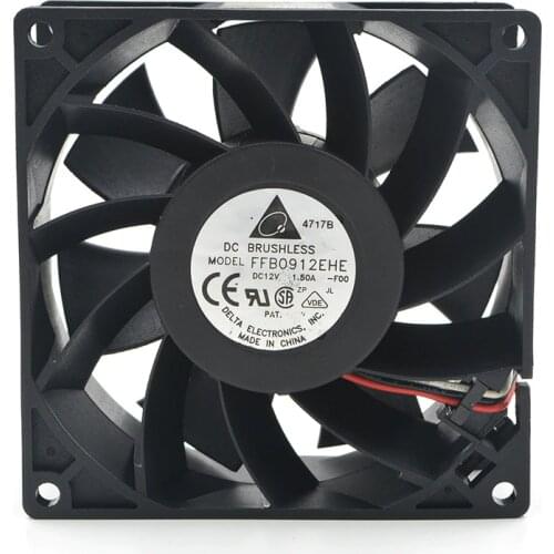 FOR Delta 9038 FFB0912EHE DC12V 1.5A Violence Server Pressurized Double Ball cooling Fan