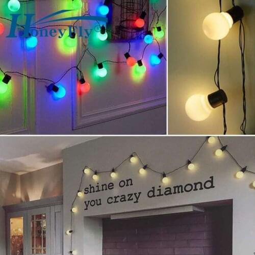 HoneyFly 3M 6M 10/20 LEDs Bulbs String Lamp Garland Outdoor Lighting Waterproof Balcony Patio Decoration Light Chain