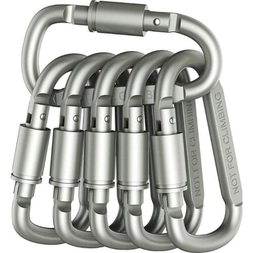 Carabiner Hook Buckle Aluminum Alloy D-ring Climbing Keychain Carabiner Clip Set Climbing Equipment Tools Accessories