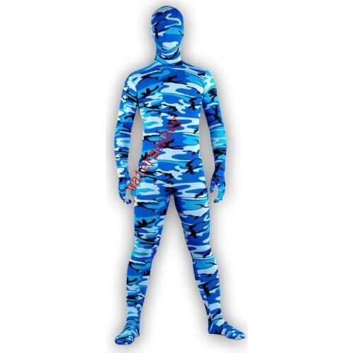 Halloween cosplay costume animal Camouflage camo tights jumpsuit full Bodysuit Zentai Suits Fancy