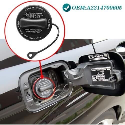 Suitable for Mercedes-Benz C CL CLS E G GLK SLK SLR SL SLC fuel tank filler inner cap gas cap with tether 2214700605 A2214700605
