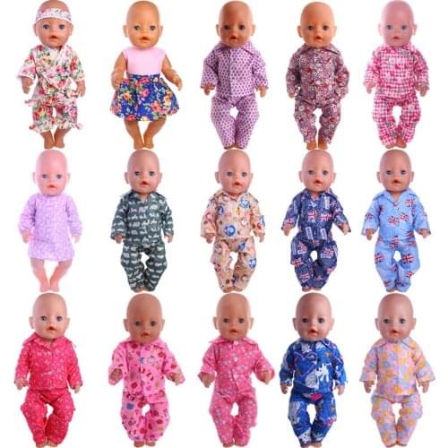 Doll Accessories, Toy Pajamas For 18 inch American Dolls And 43 cm Reborn Baby Doll, The Best Gift For A Generation t Gerenation