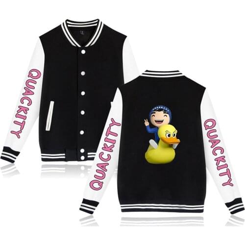 Quackity Fashion Prints Baseball Jackets Women Men Long Sleeve Jacket Hot Sale Casual Streetwear Clothes