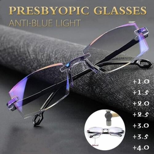 Sapphire High Hardness Anti-Blue Progressive Far And Near Dual-Use Reading Glasses For Men Women T